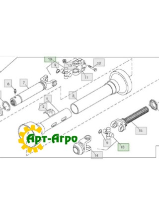 AH202474 HDParts-AG Крестовина карданного вала