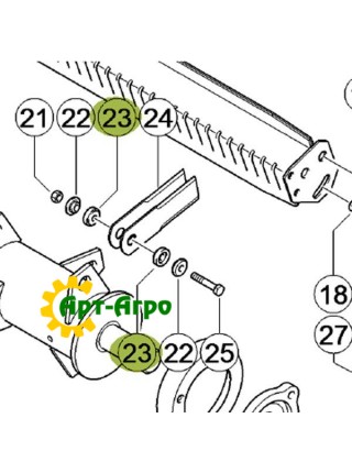 0000600150 Tuleja wewnętrzna do ostrza rozdrabniacza słomy CLAAS (Agri Parts)