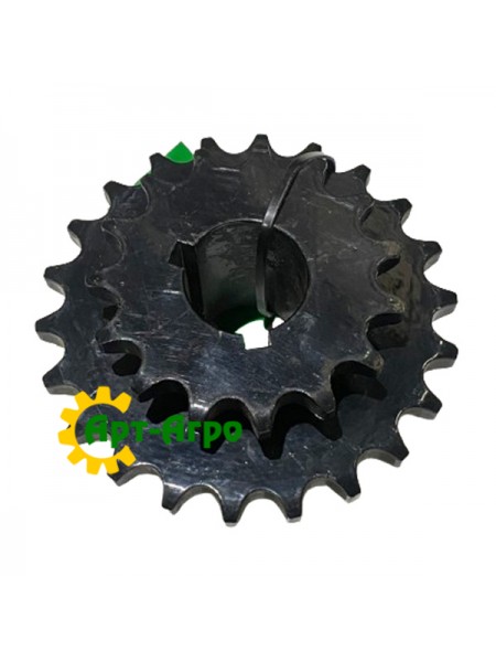 AH125782 Подвійна ланцюгова зірочка приводу реверсу похилої камери John Deere (Cametet)