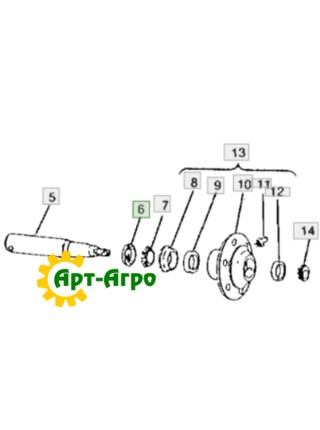 AH20017  Сальник ступицы John Deere