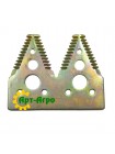 H163131 Сегмент ножа жниварки подвійний (велика насічка) John Deere