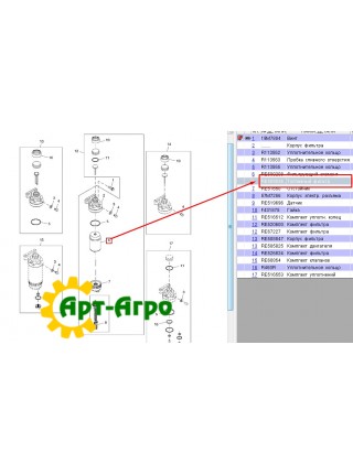 RE509036 Фільтр грубої очистки палива John Deere