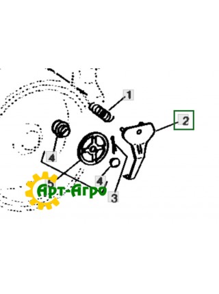 A69139 Кронштейн чистика левый John Deere