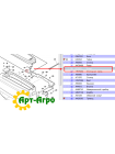 A72081 Хомут крепления крышки семенного бункера John Deere