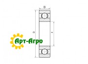 6211-2RS HARP Подшипник однорядный шариковый