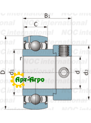 AEL205 W3 NSK Закрепляемый шариковый подшипник