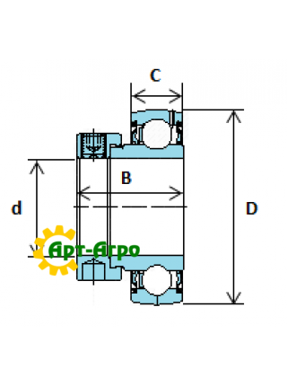 YET 208/AG SKF Закріплюваний кульковий підшипник YET 208/AG SKF Закріплюваний кульковий підшипник