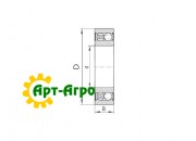 2207 2RS Китай Підшипник дворядний кульковий