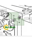 14M7284 Гайка M8 с кольцом крепления троса навески John Deere