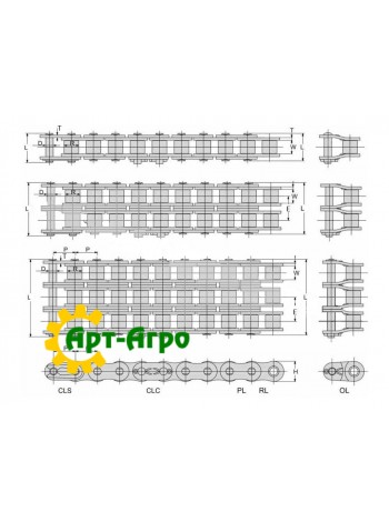 40-1 Rolka napędowa Lanzyug PR-12,7-1820-1 Donghua ISO 08A-1, ANSI40-1(5,00m)