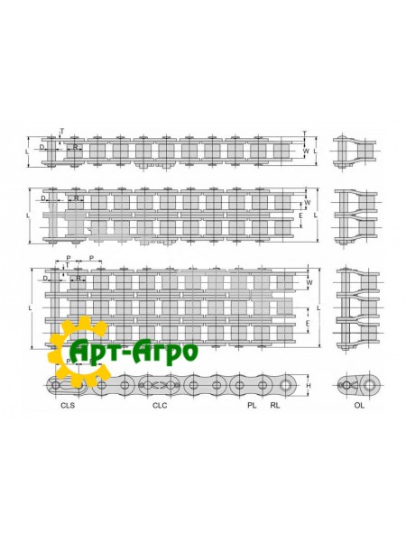 40-1 Rolka napędowa Lanzyug PR-12,7-1820-1 Donghua ISO 08A-1, ANSI40-1(5,00m)