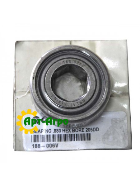 188-006V GREAT PLAINS Підшипник однорядний кульковий з шестигранним отвором