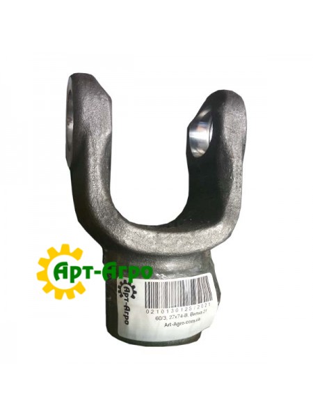 Шлицевая вилка карданного вала (21 шлиц) под крестовину 27x74,6