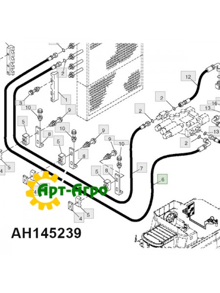 AH145239 Wąż wysokociśnieniowy John Deere