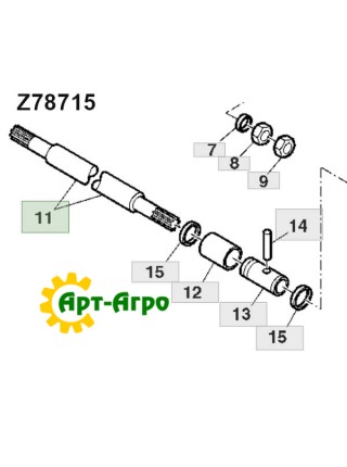 Z78715 John Deere drive shaft