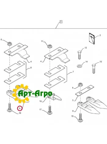 1307299C2 Палець подвійної жниварки CNH (Alpha Parts)