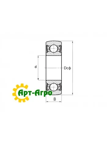 1580211 NTE Підшипник однорядний кульковий