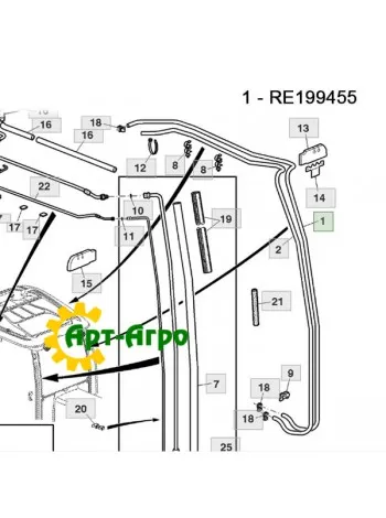 RE199455 Шланг John Deere
