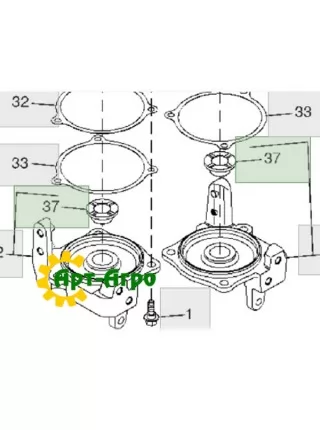 CE19725 Втулка редуктора кукурудзяної жниварки John Deere