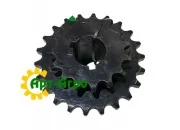 AH125782 Подвійна ланцюгова зірочка приводу реверсу похилої камери John Deere (Cametet)