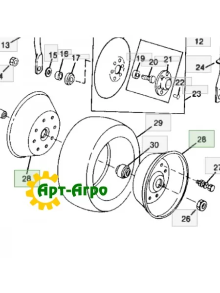 A58852 Напівдиск JOHN DEERE A58852 Напівдиск JOHN DEERE