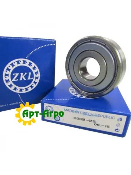 6302-ZZ ZKL Підшипник однорядний кульковий