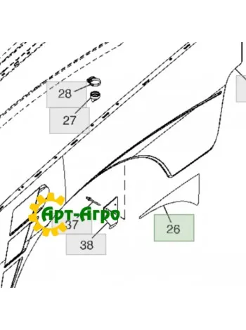 R215432 Экран теплозащитный John Deere
