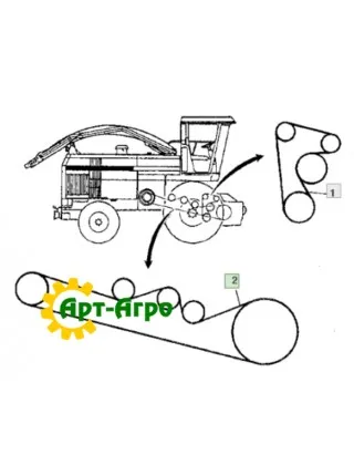 AZ51638 John Deere forage harvester belt kit