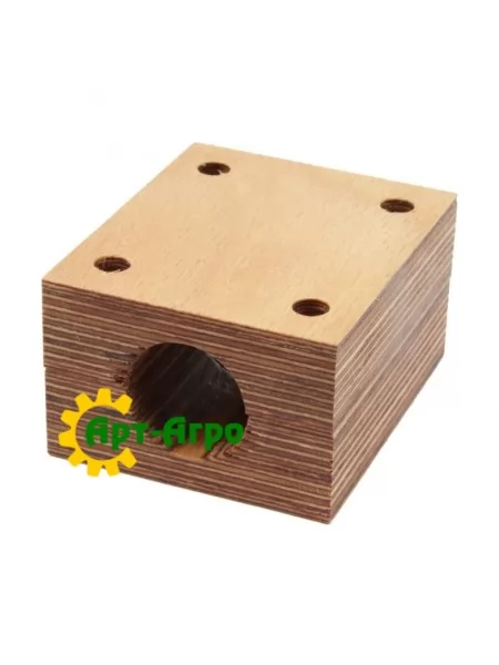 238124M1 Wooden bearing for straw walker of Massey Ferguson combine - 98x83x53mm