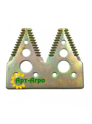 H163131 Сегмент ножа жниварки подвійний (велика насічка) John Deere