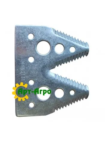 H163131 Reaper knife segment double (large notch) John Deere (Rasspe)