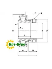RAE40-NPP-B INA ORIGINAL JOHN DEERE Закрепляемый шариковый подшипник