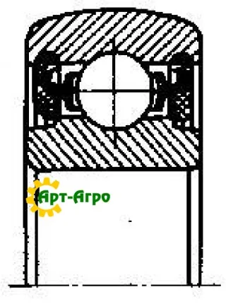 SBX1706LLXC4/L738 CT-AGRI Підшипник кульковий приводу соломотрясу