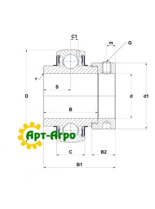 YELAG 209 SKF Закріплюваний кульковий підшипник