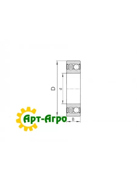 2207 2RS Кит Подшипник двухрядный шариковый