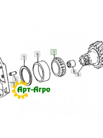 JD7392 JOHN DEERE Обойма підшипника внутрішня