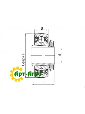 1680208 HARP Закріплюваний кульковий підшипник