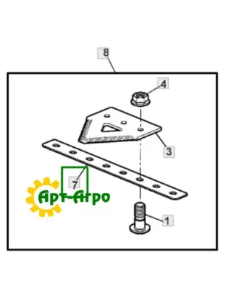 H161809 Планка сполучна коси John Deere HD Parts H161809 Планка сполучна коси John Deere HD Parts