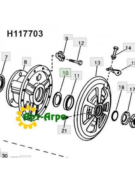 H117703 John Deere Washer