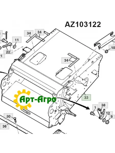 AZ103122 Hull John Deere