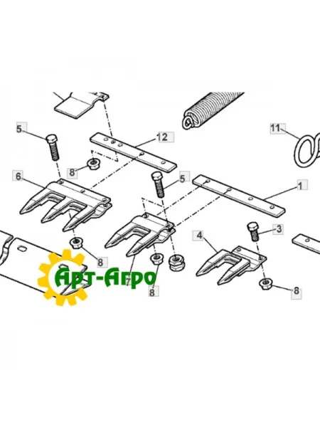 AXE37174 Counter-shear pin John Deere (Heveder)
