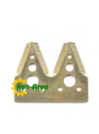 H153329 Сегмент ножа жниварки подвійний (дрібна насічка) John Deere (SAM)