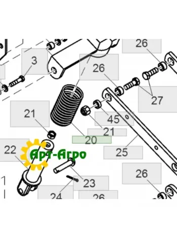 A46832 Пружина John Deere