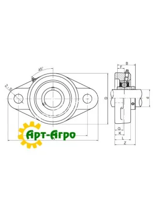 UCFL 208/H SKF(Без УП) Підшипниковий вузол
