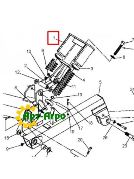09984675 Кронштейн кріплення пружини стійки культиватора ET530 CNH