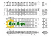 40-1 Lanzyug driving roller PR-12,7-1820-1 Donghua ISO 08A-1, ANSI40-1(5,00m)