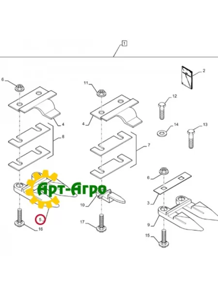 1307299C2 Палець подвійної жниварки FARMING Line 1307299C2 Палець подвійної жниварки FARMING Line