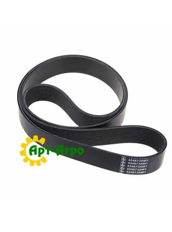 4348738M1 Ремінь приводу насоса системи охолодження двигуна Challenger, Massey Ferguson.