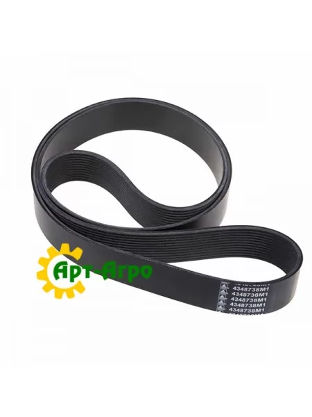 4348738M1 Ремінь приводу насоса системи охолодження двигуна Challenger, Massey Ferguson.