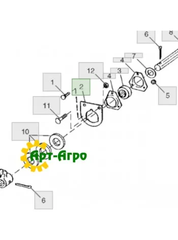 A48835 Пластина кріплення корпусу підшипника John Deere